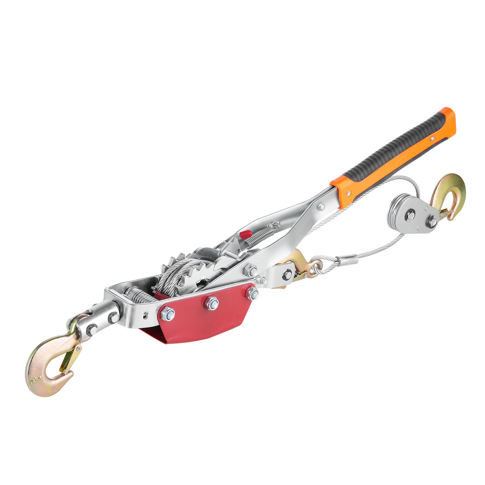 VEVOR Cabrestante de Tracción, Capacidad de Tracción de 4 T Cable de Acero de 3 m con 3 Ganchos, Herramienta Extractora de Trinquete Extractor de Cable de Elevación para Rescate de Vehículos