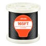 VEVOR Cable de Acero Inoxidable 304 Diámetro de 2,38 mm, Rollo de Cuerda de Alambre 50 m, Resistencia a la Rotura de 2 KN, Construcción de 7 x 7,  para Barandillas de Terraza, Enrejados de Jardín