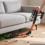 VEVOR Aspiradora sin Cable 600 W 50 kPa Aspiradora Escoba Tubo Flexible, Máquina de Limpieza para Suelo Alfombra Pelo, Autonomía de 50 Minutos, Autoportante, 4 Cepillos de Intercambio, Pantalla LED