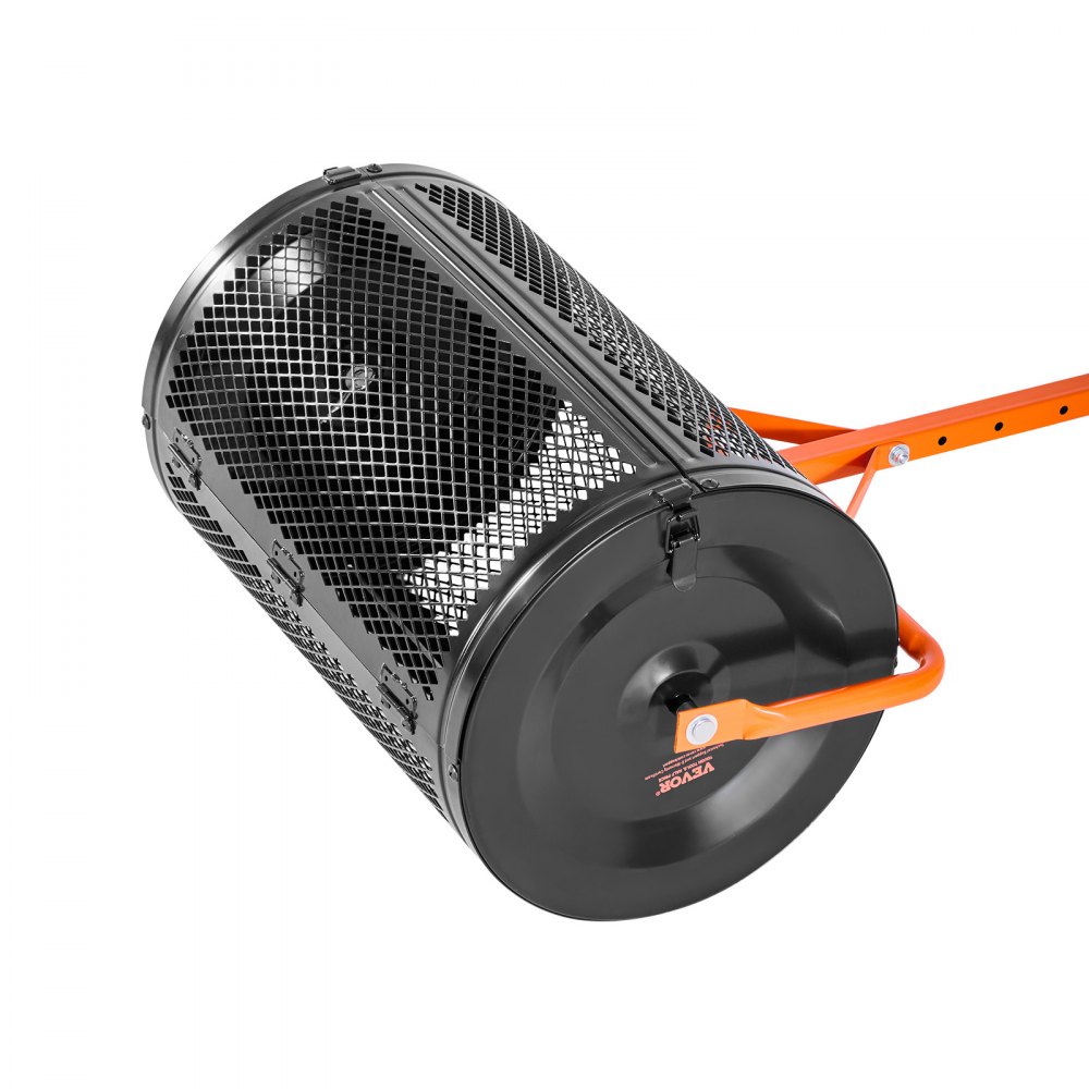 VEVOR Esparcidor de Compost Ancho de 67 cm con Mango en Forma de T 3 Niveles de Altura Esparcidor de Turba de Acero con Recubrimiento en Polvo Resistente para Jardín, Césped, Terreno Agrícola, Negro