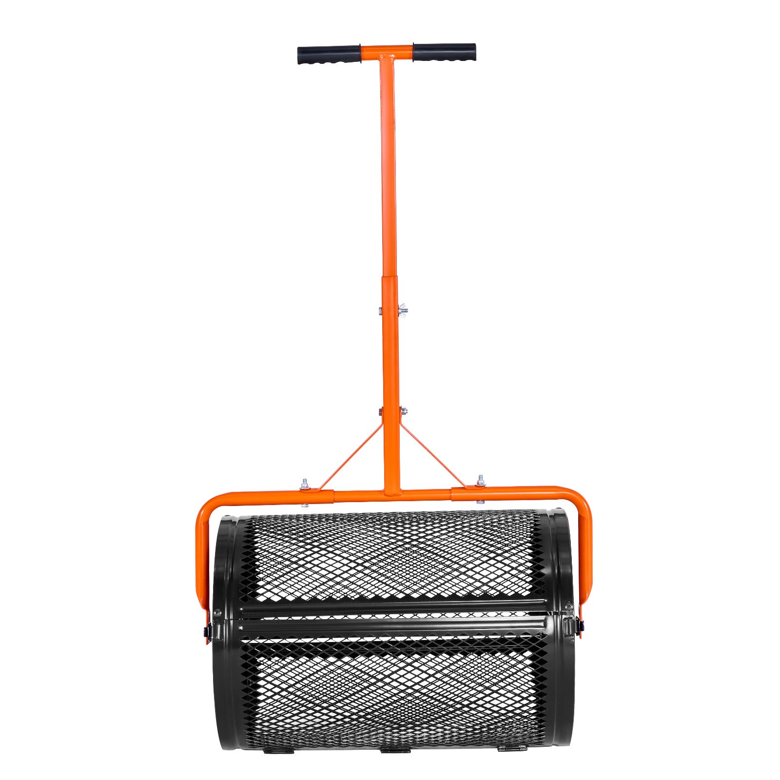 VEVOR Esparcidor de Compost Ancho de 67 cm con Mango en Forma de T 3 Niveles de Altura Esparcidor de Turba de Acero con Recubrimiento en Polvo Resistente para Jardín, Césped, Terreno Agrícola, Negro