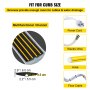 VEVOR Protector de Cables para Suelo Capacidad de Carga 10t Pasacables Suelo 123x40x6.6cm Protector de Cable de Goma El Reductor de Velocidad para Protección de Cables Eléctricos