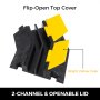 4 Pack Rubber Cable Protector Ramp 45 Left Turn 2 Channel Cost-effective Sturdy