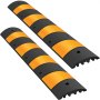 2pcs Modular Rubber Speed Bumps Electric Non-deformed Sturdy Modular Connection