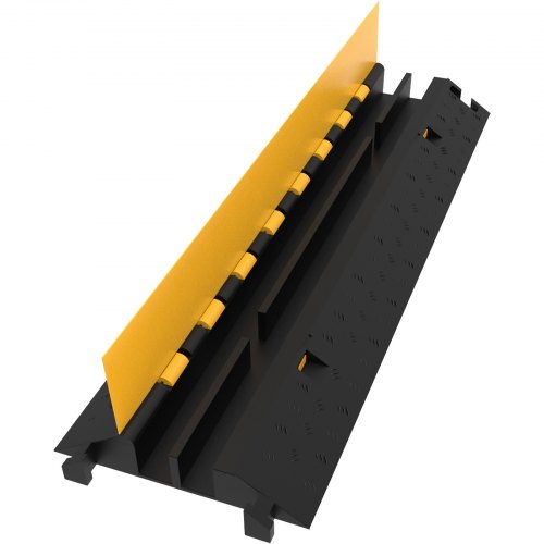 VEVOR 4 Rampa de Protector de Cable Protector de Cables para Suelo Capacidad de Carga 20-40 Toneladas Pasacables Suelo 40x10x2 " El Reductor de Velocidad para Protección de Cables Eléctricos