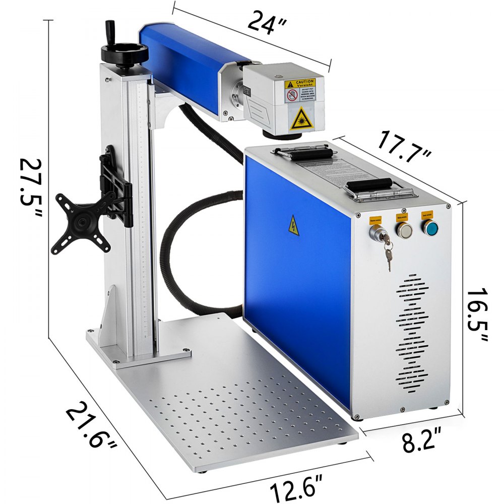 Vevor Máquina De Marcado Láser De Fibra Grabador De 20 W 110 X 110 Mm 1064 Nm