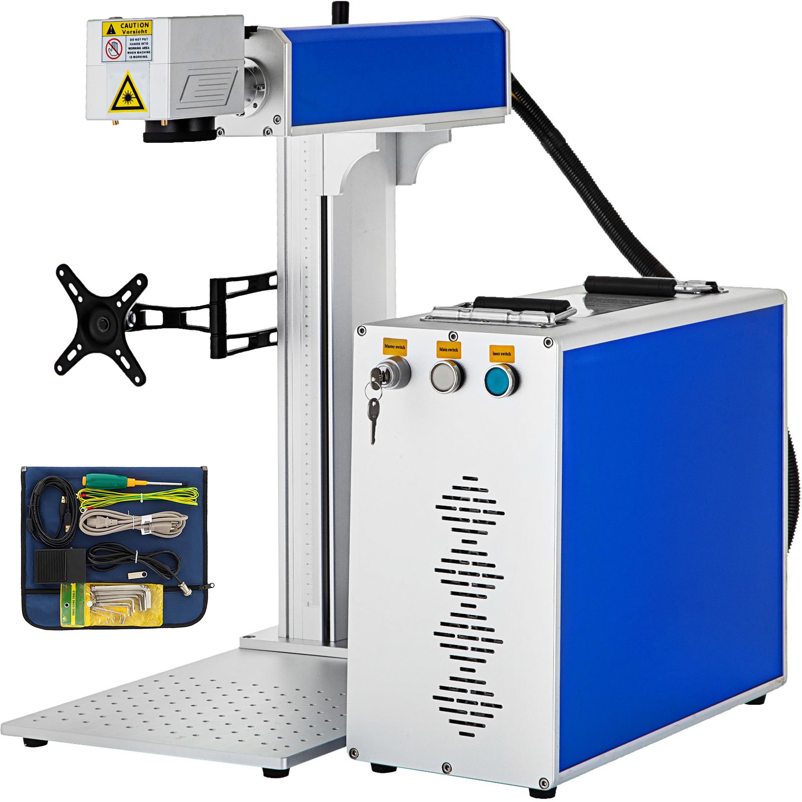 Vevor Máquina De Marcado Láser De Fibra Grabador De 20 W 110 X 110 Mm 1064 Nm