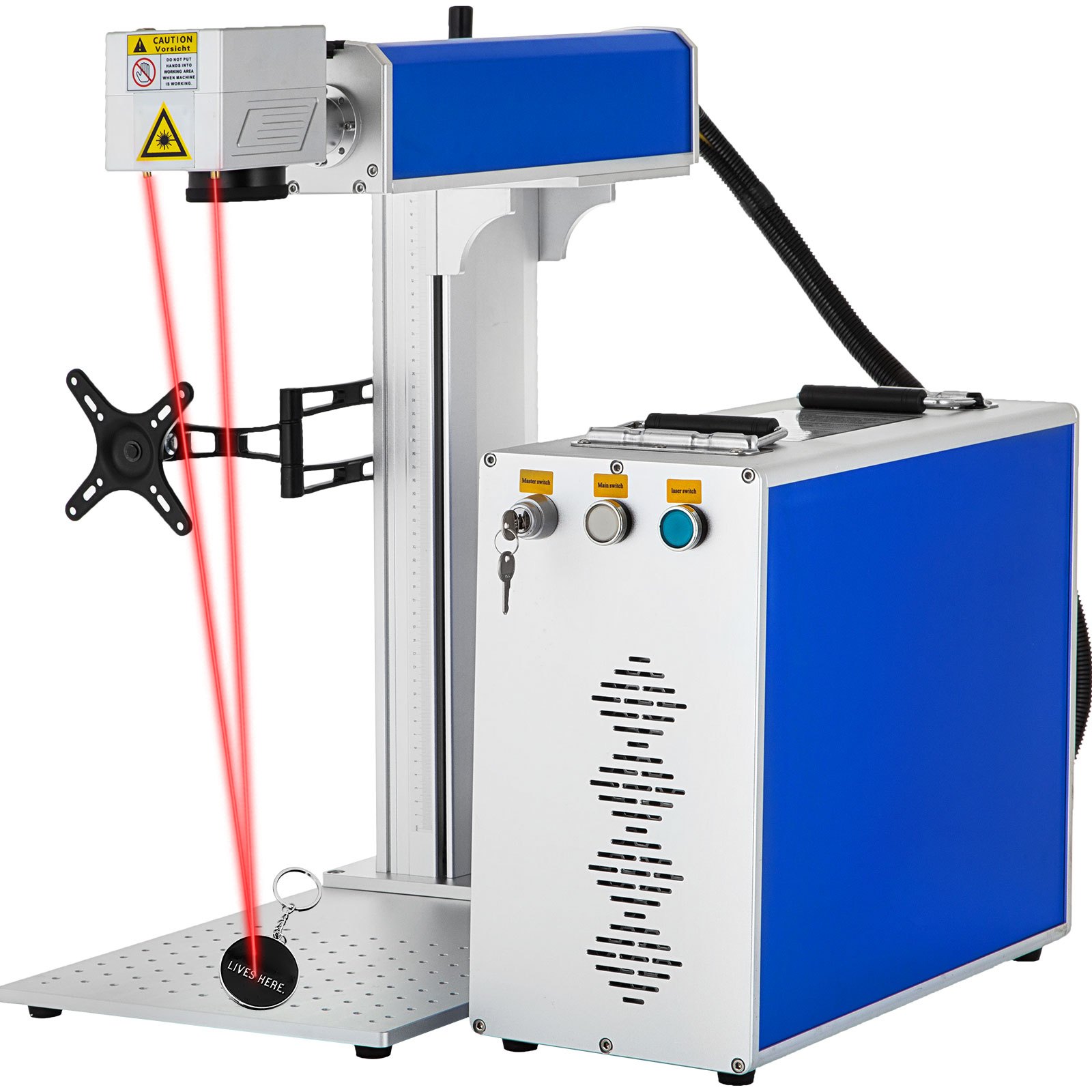 Vevor Máquina De Marcado Láser De Fibra Grabador De 20 W 110 X 110 Mm 1064 Nm