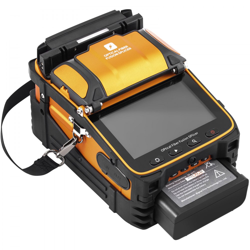 VEVOR Empalmador de Fibra Óptica, AI-9 Máquina de Empalme, Fusionadora de Fibra Óptica para SM (G.652 y G.657); MM (G.651); DS (G.657); NZDS (G.655), Adecuado para Proyectos e Investigaciones