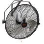 VEVOR Ventilador de Montaje en Pared, 44,6 cm, 3 Velocidades de Alta Velocidad Máx. 4150 CFM, Ventilador de Pared Industrial Oscilante Impermeable, Comercial o Residencial para Almacén, Patio, Negro