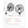 VEVOR Ventilador de Pared con 3 Velocidades, Nebulización, Control Remoto y Termostato, IP44, Ventilador Industrial Oscilante de Acero al Carbono para Exterior, Taller, Invernadero, Ganadería, Garaje