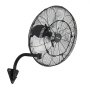 VEVOR Ventilador de Pared con 3 Velocidades, Nebulización, Control Remoto y Termostato, IP44, Ventilador Industrial Oscilante de Acero al Carbono para Exterior, Taller, Invernadero, Ganadería, Garaje