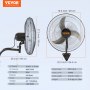 VEVOR Wall Fan, 49 cm Oscillating Wall Fan, 4650 CFM, 3 Speeds, Commercial or Residential Fan for Cooling Warehouses, Greenhouses, Workshops, Patios, Basements, Black