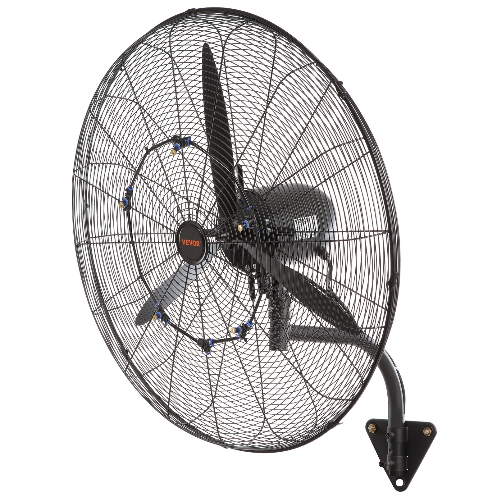 VEVOR Ventilador Nebulizador de Montaje en Pared, 74,9 cm, 3 Velocidades de Alta Velocidad Máx. 9500 CFM, Ventilador de Pared Industrial Oscilante a Prueba de Agua, Comercial o Residencial, Negro