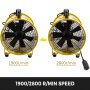VEVOR Extractor De Humos Ventilador Axial Industrial Ventilador De Extracción Portátil De 10 Dos Velocidades 1900r/min Y 2800r/min