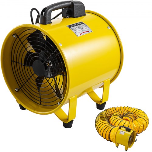 Ventilator De Extraction De 12" 2 Velocidades 10m Conducto Para Fábrica Y Sótano