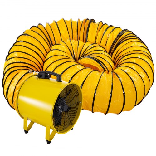 Ventilador De Extracción Portátil De 16" Dos Velocidades Con Manguera De 10m