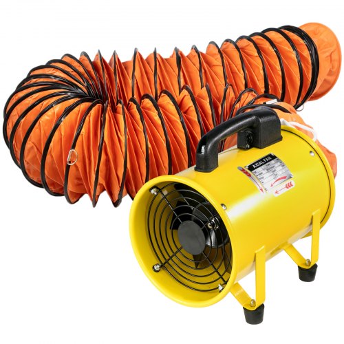 Ventilador De Extracción Portátil De 8" Dos Velocidades Con Manguera De Conducto