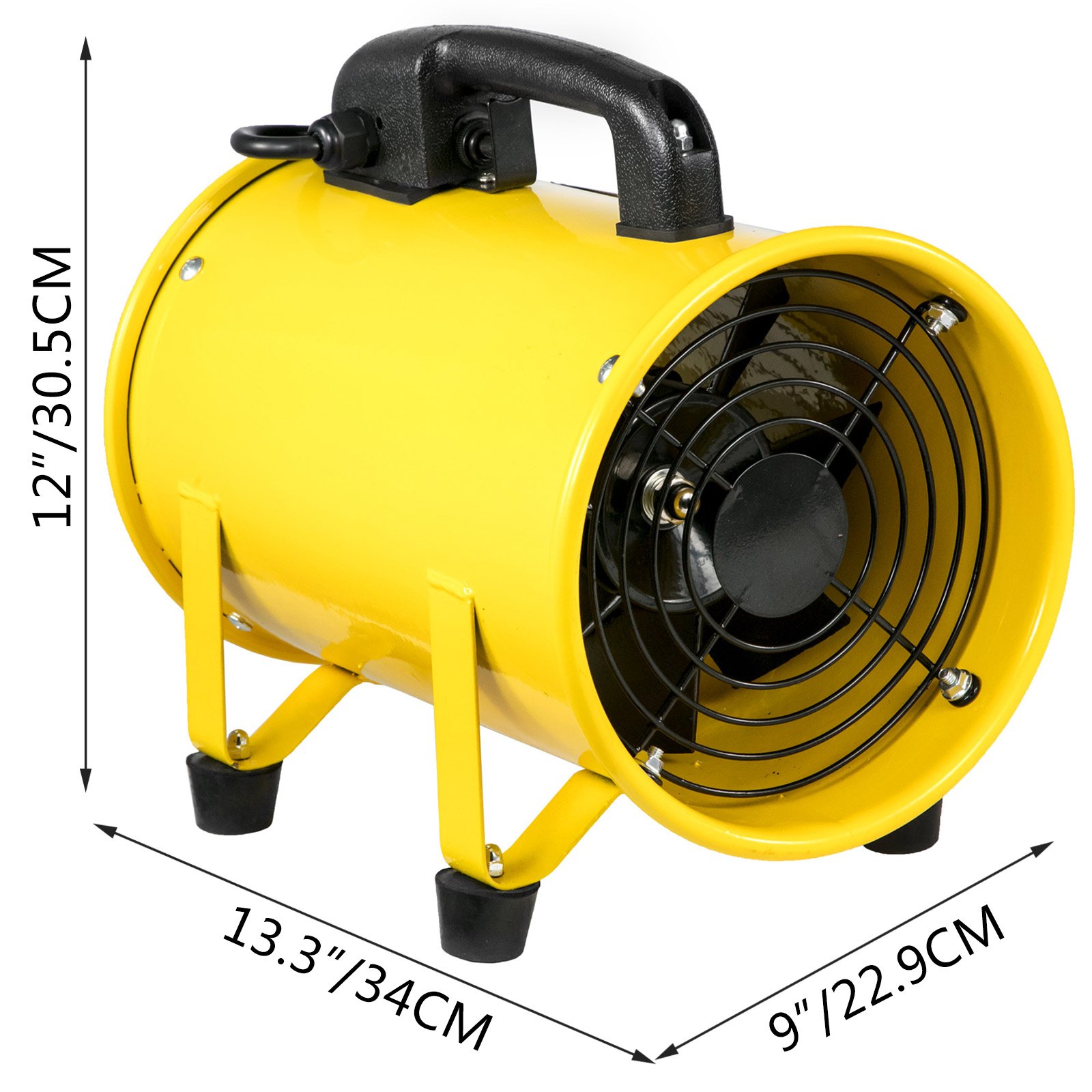 Ventilador De Extracción Portátil De 8" Dos Velocidades Con Manguera De Conducto