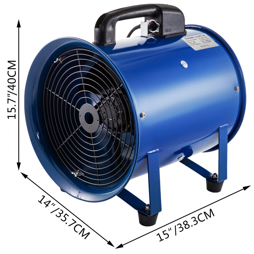 Ventilador Cilíndrico Ventilador De 12 Pulgadas Para Fábricas Sótanos Granjas
