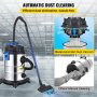 VEVOR Aspiradora para Seco/Mojado 25 L Extractor de Polvo con Filtro HEPA 1200W Aspiradora Multifuncional en el Vehículo, el Lugar de Trabajo, el Taller, el Garaje, el Sótano, la Camioneta, la Casa