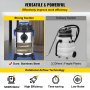 VEVOR Aspiradora para Seco/Mojado 25 L Extractor de Polvo con Filtro HEPA 1200W Aspiradora Multifuncional en el Vehículo, el Lugar de Trabajo, el Taller, el Garaje, el Sótano, la Camioneta, la Casa