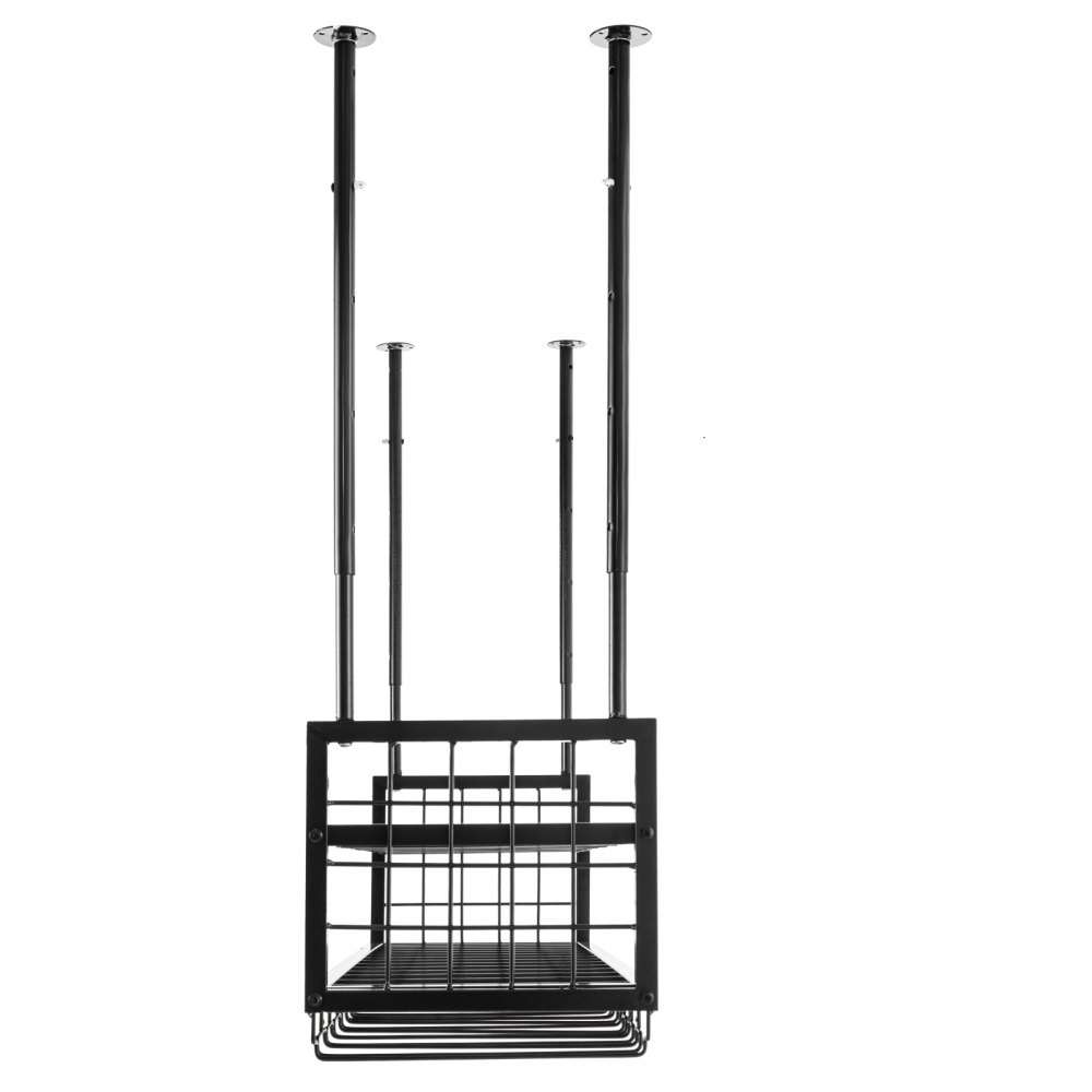 VEVOR Estante para vinos montado en el techo Estante para colgar copas de vino 46.9x11.8in Negro