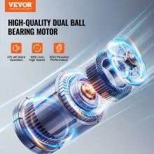 VEVOR Ventilador de Pedestal Oscilante 44,5 cm 3 Velocidades Altura Ajustable