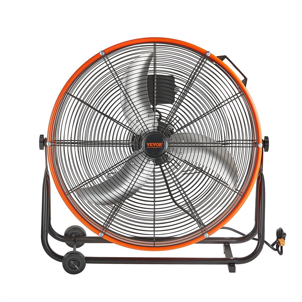 VEVOR Ventilador de Tambor Industrial de Alta Velocidad para Taller, Uso Comercial de Alta Resistencia, Velocidad Infinitamente Variable 8900 CFM, con Inclinación Ajustable de 360°, 780 x 710 x 320 mm