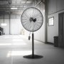 VEVOR Industrial Pedestal Fan, 810 mm, 85-Degree Oscillation Fan, Height-Adjustable Fans with 3 Adjustable Speeds, Wind Machine for Workshop, Warehouse, Black