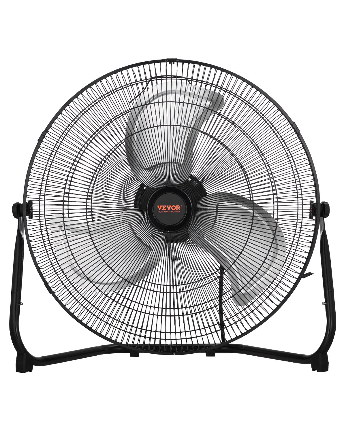 VEVOR Ventilador de Piso, 3 Velocidades, Alta Velocidad, Resistente, 4800 CFM, Inclinación de 360°, Flujo Aire 6,5 m/s, para Gimnasio, Hogar, Garaje, Tienda Comercial, 600 x 260 x 600 mm, 2 uds