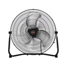 VEVOR Ventilador de Piso Resistente de Alta Velocidad 3 Velocidades, 4800 CFM, Inclinación Ajustable de 360°, Flujo de Aire de 6,5 m/s, para el Hogar, el Gimnasio, la Oficina, 600 x 260 x 600 mm