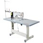 VEVOR Industrial Sewing Machine, Lockstitch Sewing Machine Set with Servo Motor and Table Stand, Auto Thread Trimmer, 5000 SPM High Speed, Metal Frame, LCD Panel, LED Light, for Cotton, Denim