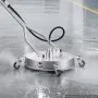 VEVOR 41.9 cm Pressure Washer Surface Cleaner with Wheels, Stainless Steel, Power Washer Attachment with Raised Handle for Concrete, Patio, Sidewalk, Deck, Driveway, 4000 Max PSI, 3/8 Quick Connector