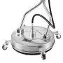 VEVOR 41.9 cm Pressure Washer Surface Cleaner with Wheels, Stainless Steel, Power Washer Attachment with Raised Handle for Concrete, Patio, Sidewalk, Deck, Driveway, 4000 Max PSI, 3/8 Quick Connector