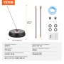 VEVOR Limpiador de Superficies para Limpiador de Alta Presión Universal 380 mm Accesorio para Limpiador de Suelos Plástico PP 276 bar Conector Rápido 0,635cm 2 Extensiones Limpiador para Entrada Patio