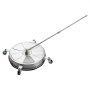 VEVOR Limpiador de superficies con hidrolavadora, acero inoxidable con 4 ruedas, 27,58 Mpa máx., 2 boquillas rociadoras, 2 varillas extendidas para concreto, patio, terraza, 465 x 465 x 157 mm
