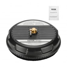 VEVOR Limpiador de Superficies 4 Ruedas 20,68 Mpa Plástico Negro φ 385 x 120 mm