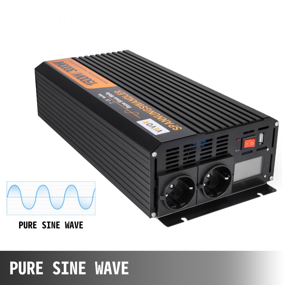 Inversor De Corriente De Onda Sinusoidal Pura 1500w 3000w 12v A 220v Convertidor