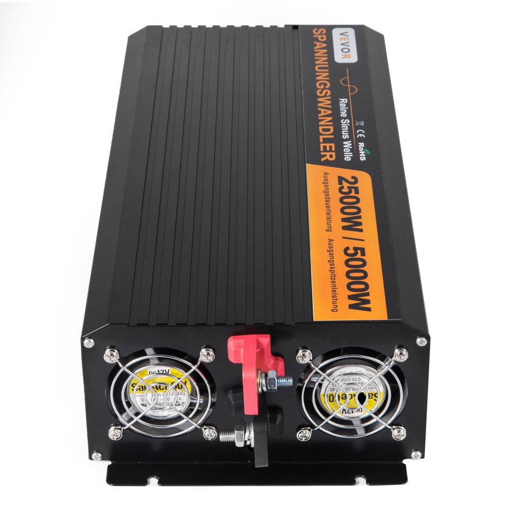 Inversor De Corriente Onda Pura 2500w 12v 5000w 220v Convertidor Con Cables