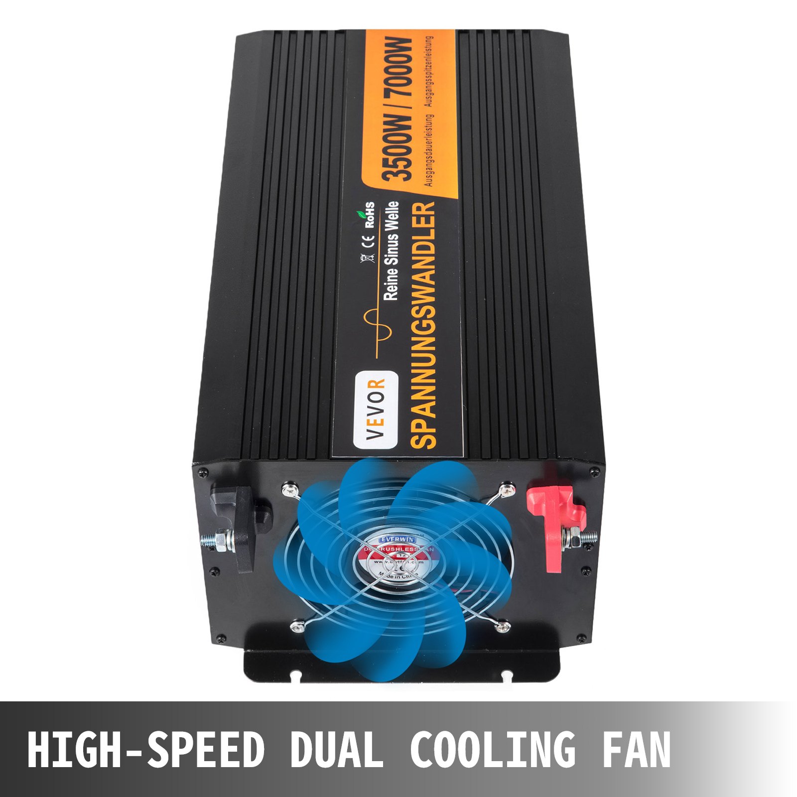 Inversor Onda Pura Gys-3500w 7000w Convertidor De Voltaje Dc 12v A 230v