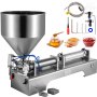 VEVOR Máquina de Llenado Líquido 100-1000mL Máquina de Relleno de Pasta Horizontal con Tolva 30L, Máquina de Llenado de Pasta Semiautomática 220V de Acero Inoxidable para Aceite/Crema/Salsa Caliente