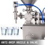 VEVOR Máquina de Llenado Líquido 100-1000mL Máquina de Relleno de Pasta Horizontal con Tolva 30L, Máquina de Llenado de Pasta Semiautomática 220V de Acero Inoxidable para Aceite/Crema/Salsa Caliente