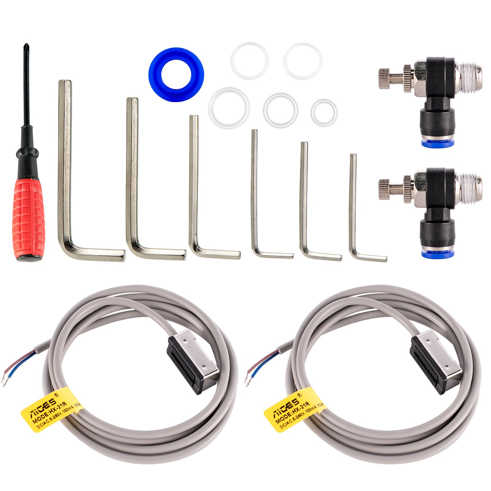 VEVOR Máquina de Llenadora Neumática de Pistón 500-3000 ml Llenadora de Pistón Neumático 220 V / 50 Hz Máquina de Llenado de Pasta con Cabezal único y Volumen de Tolva 40 L, para Agua / Vino / Leche