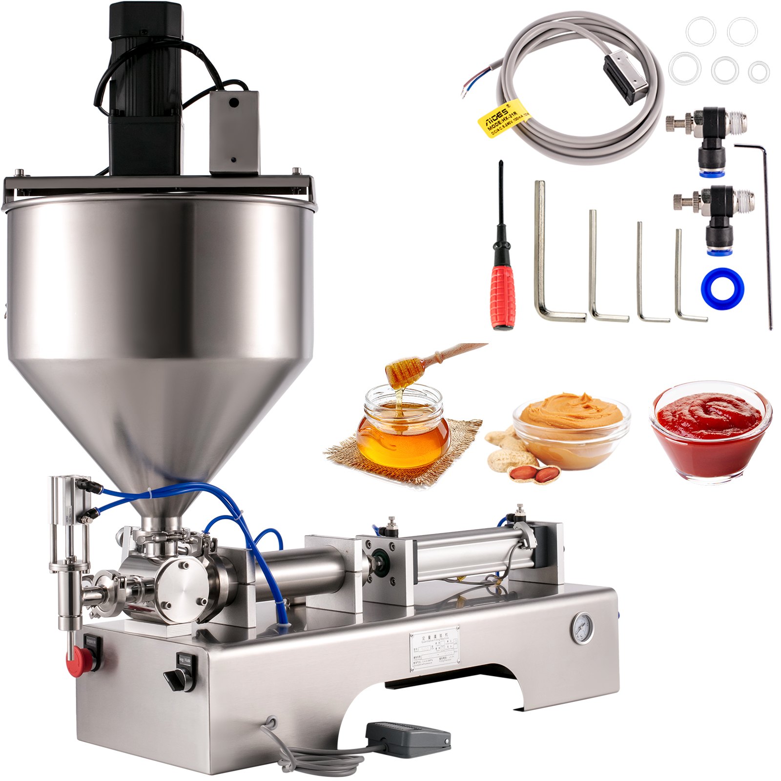 Máquina Llenado Líquido 500 Ml Máquina Relleno Pasta Neumático Función De Mezcla