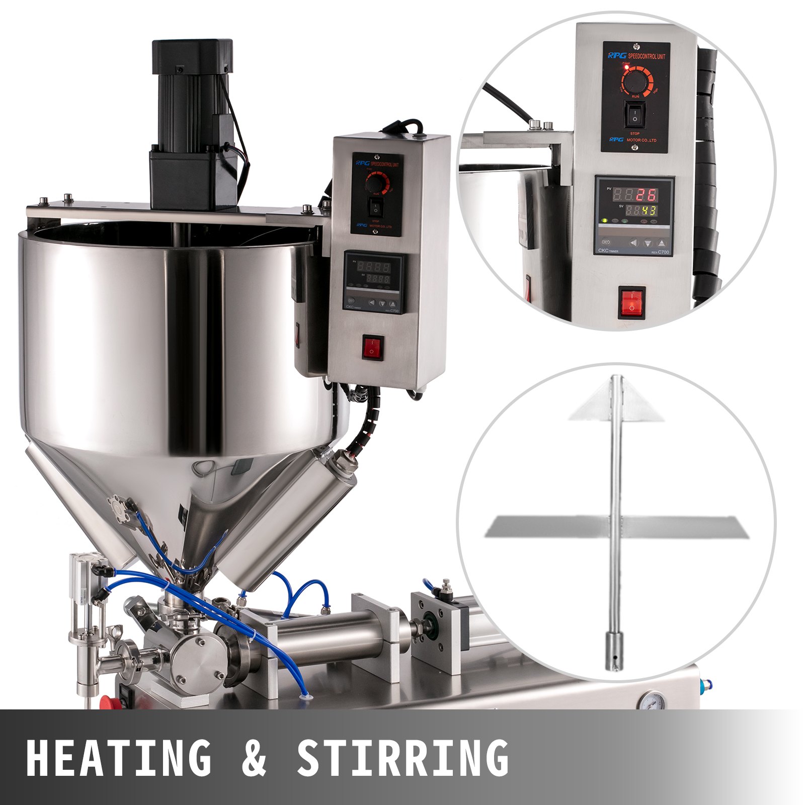 Máquina De Llenado Líquido 500 Ml Máquina Relleno Pasta Calentamiento Neumático