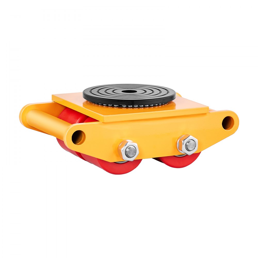 VEVOR 4PCS Patín de Transporte de Maquinaria de Acero al Carbono Ruedas para Mover Muebles Pesados Carga de 8 T con Base Antideslizante Rotación de 360° de 4 Ruedas de PU para Almacén Taller Fábrica