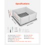 VEVOR Caja de Parto para Perros de Plástico PVC 152 x 152 x 61 cm para Perros Extragrandes con Puerta de Altura Ajustable y Almohadilla Lavable para Orina Ideal para Cachorros de Interior, Blanco