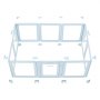 VEVOR Dog Whelping Box, 1.9x1.2x0.7 m, Transparent  Plastic Dog Whelping Pen for Large Sized Dogs, Waterproof Puppy Playpen with Windows & Door Lock, Easy to Clean, Durable Indoor Pet Dogs Cats Birth Kit