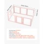 VEVOR Caja de Parto para Perros, Caja de Parto Impermeable 1540 x 1000 x 600 mm de Plástico para Perros Medianos con Ventanas y Cerradura para el Nacimiento de Perro y gato en Interiores, Rosa